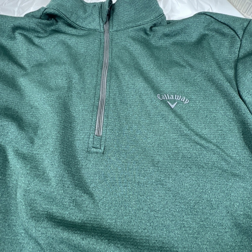 Callaway Green ‎ Jacket Pullover Zip Up 1/4 Size Large Unisex - Picture 9 of 11